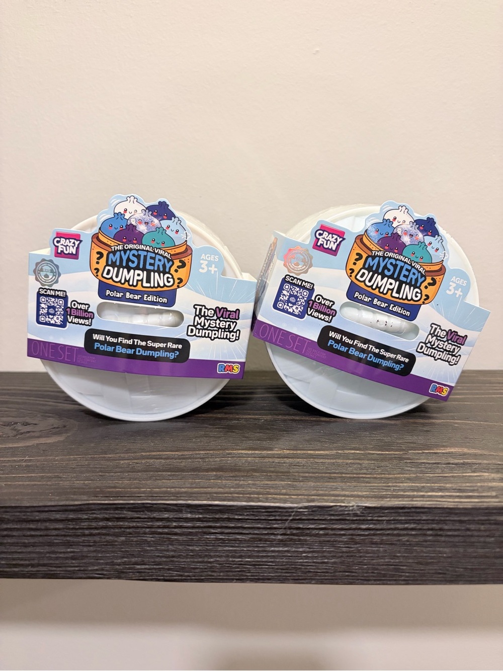 RMS Mystery Dumpling Polar Bear Edition Squishy Collectile Rare 2 pack